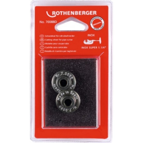 ROTHENBERGER Molette de coupe Rothenberger pour SUPER 1,1/4, acier inoxydable, 2 pièces 070088D