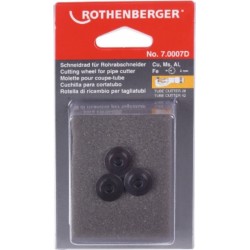 ROTHENBERGER Molette de coupe Rothenberger pour ROTRAC 28/42, cuivre, aluminium, acier, 3 pièces 070007D