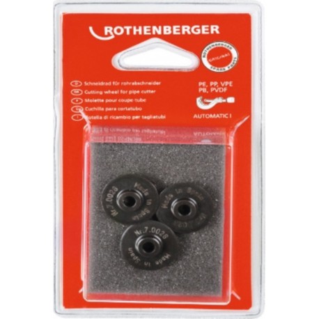 ROTHENBERGER Molette Rothenberger D.23,6mm acier trempé pour section de tube pour art.no.781244 3 pièces / carte 070028D