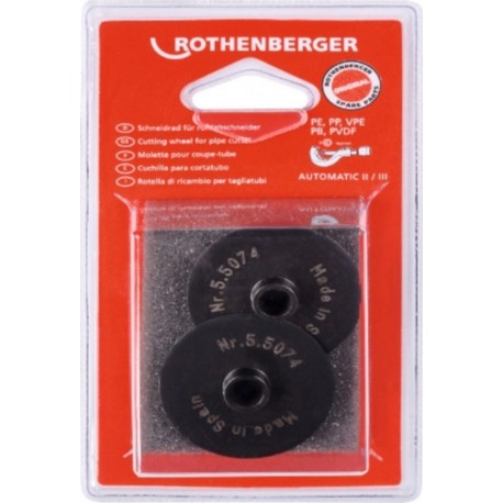 ROTHENBERGER Molette de coupe Rothenberger pour ROCUT/tuyau automatique taille 3, 2 pièces 055074D