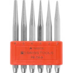 PB Swiss Tools Jeu de chasse-pointes Qualité spéciale dans un support en plastique, Nombre d'outils: 6 735.B