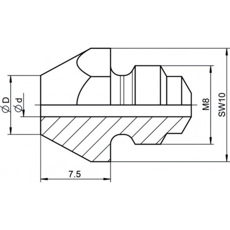 Gesipa Embout pour pièces de rechange 10/35 K (pour rivets aveugles en plastique) 1434093