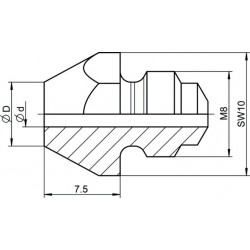 Gesipa Embout buccal 10/30 K (pour rivets aveugles en plastique) 1434092