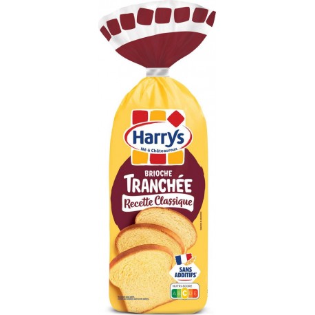 Harrys Brioche tranchée Nature Sans additifs 485g