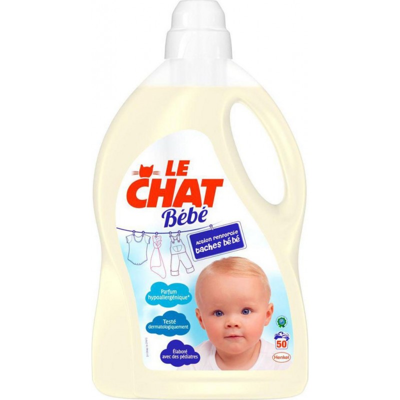 Le Chat Lessive Liquide Bébé – Bébé & Peaux Sensibles x44 2.2L