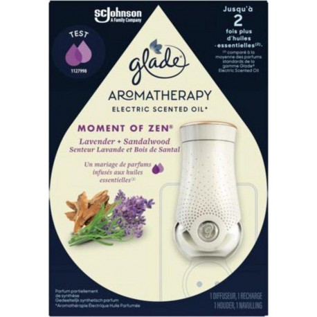 Glade Diffuseur et Recharge Aromathérapie Moment Of Zen