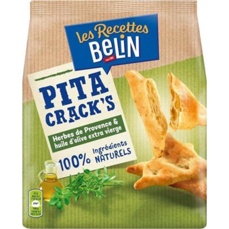 Belin Les Recettes Pita Crack’s Herbes de Provence & Huile d’Olive Extra Vierge 100% Ingrédients Naturels 100g (lot de 6)