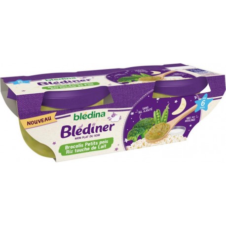 BLEDINA BLEDIN.BROC.PT.POIS RIZ2X200G