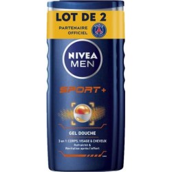 Nivea Gel douche Sport+ 3 en 1 Men 2x250ml