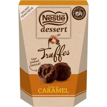 Nestlé Dessert Truffes Chocolat noir aux éclats de Caramel 250g