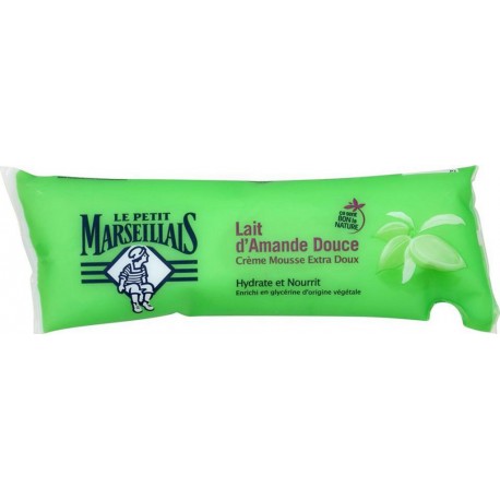 Le Petit Marseillais Lait d’Amande Douce Crème Mousse Extra Doux Berlingot 250ml (lot de 10)