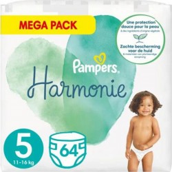Pampers Couches Harmonie Taille 5 : 11Kg+ x64