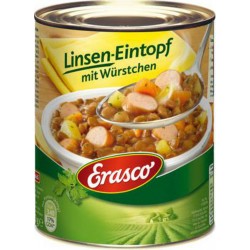 Erasco Linsen-Eintopf mit Würstchen 800g (lot de 6)