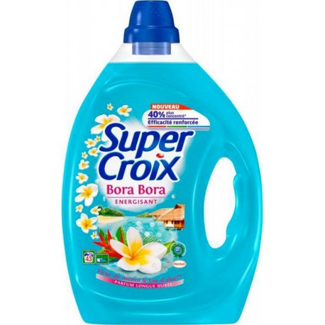 Super Croix Liquide Bora Bora Energisant Fleur De Monoï Et Lait d’Aloe 2,150L (lot de 2)