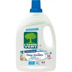 L'Arbre Vert Recharge Lessive Peaux sensibles Famille et Bébé x33 1.5L