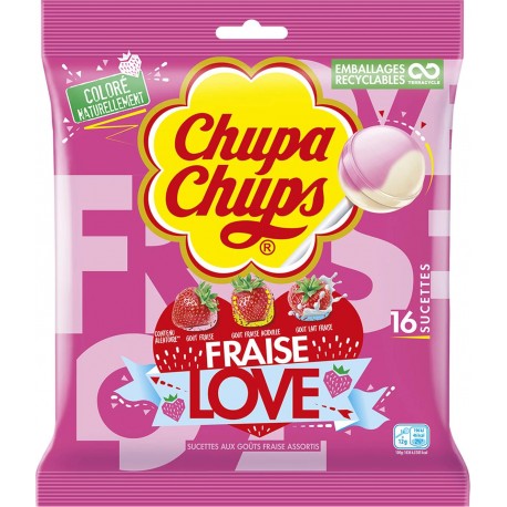 CHUPACHUPS CHUPA CHUPS FRAISE x16 192g (lot de 3)