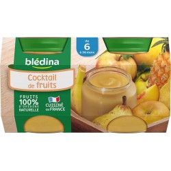BLEDINA Petits Pots Bébé - Dès 6 mois - Cocktail de Fruits - 8