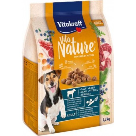 VITAKRAFT Croquettes pour chien veau avec carottes & myrtilles 1,2Kg