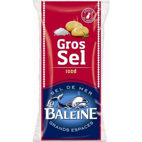 La Baleine Gros Sel Iodé Adapté au Moulin 1Kg (lot de 3)