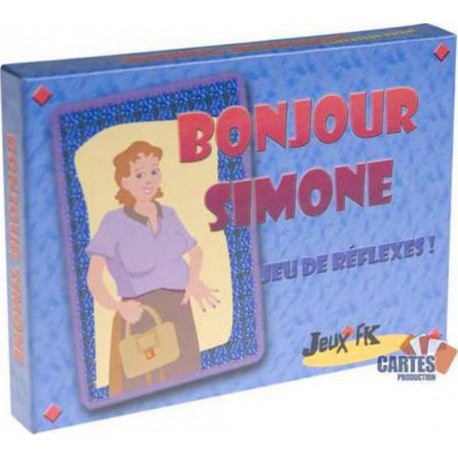 Jeux Fk Bonjour Simone - jeu de 52 cartes cartonnées plastifiées