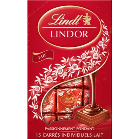 Lindt LINDOR Carrés Lait 145g