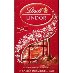 Lindt LINDOR Carrés Lait 145g (lot de 3)