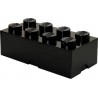 Lego Brique de rangement 8 plots Boîte de rangement empilable 12L noir