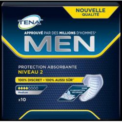 2 Tena Serviettes hygiéniques Men niveau paquet 10