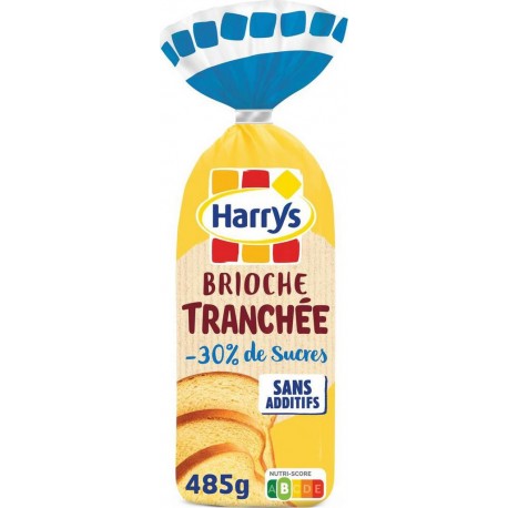 Harrys Brioche tranchée -30% sucres 485g