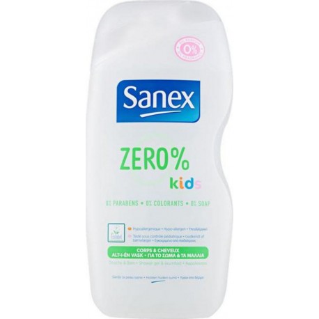 Sanex Gel Douche ZERO% KIDS corps et cheveux 500ml