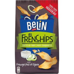 Belin Les Frenchips Cuites au Four & Maxi Craquantes Goût Fromage Frais et Oignon 100g (lot de 6)