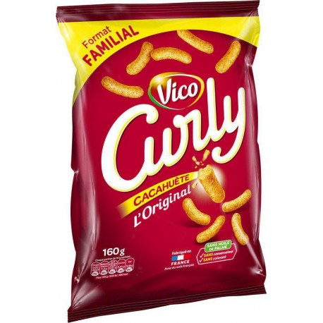 Curly Biscuits apéritifs cacahuète 160g