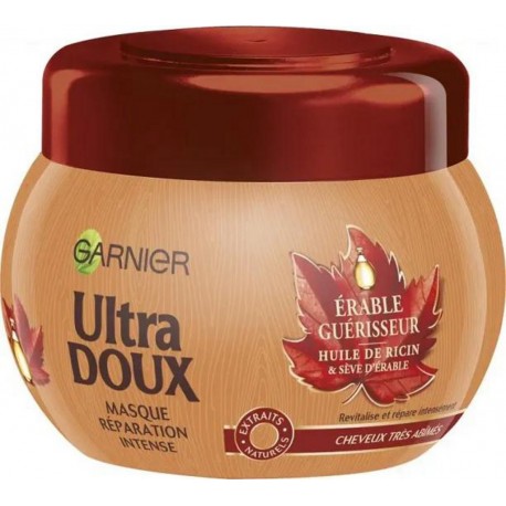 Garnier Ultra Doux Masque Erable Guérisseur Pot de 300ml (lot de 4)