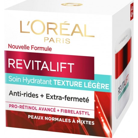 L'OREAL PARIS Crème Visage Anti-Rides Texture légère Hydratant Revitalift 50ml