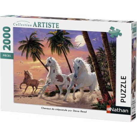 Nathan PUZZLE 2000 PIÈCES : CHEVAUX DU CRÉPUSCULE