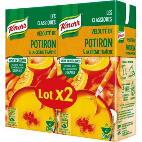 Knorr Soupe velouté Potiron 2x500ml 1L