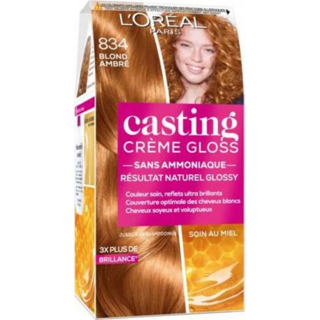 L’Oréal Coloration Cheveux 8.34 Blond ambré CASTING CREME GLOSS boîte