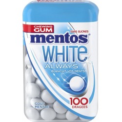 Mentos Gum Chewing-gum white always Menthe sans sucre