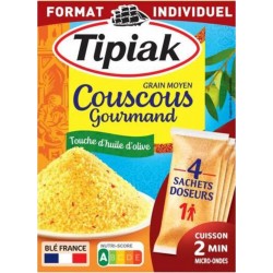 TIPIAK COUSCOUS Touche d’huile d’olive 65g x4