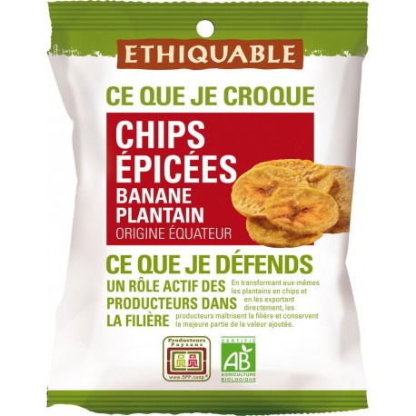 Ethiquable Chips épicées banane plantain bio