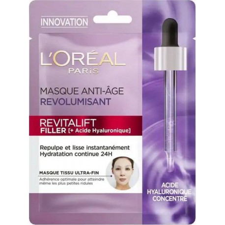 L'Oréal Masque tissu Paris Revitalift Filler Anti-Age-30ml masque tissu