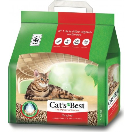 Cat’s Best Original Litière Pour Chats Végétale 2,3Kg (lot de 3)