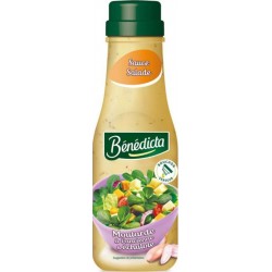 Bénédicta Sauce Salade Moutarde à l’Ancienne & Échalote avec Bouchon Verseur 290g (lot de 6)