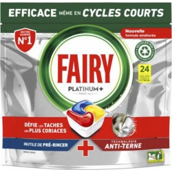 Fairy Tablettes Lave-Vaisselle Citron Platinium+ Citron Tout-En-1 x24