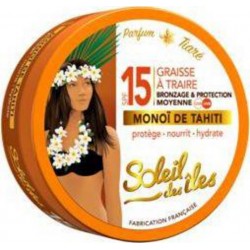 SOLEIL DES ÎLES Graisse à traire bronzage et protection moyenne SPF15 150ml