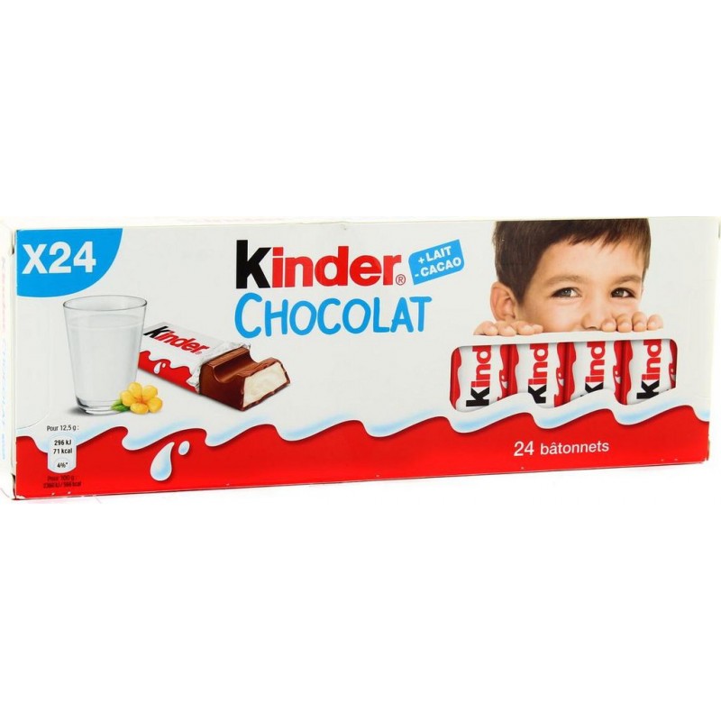 Kinder Chocolat Barre chocolatée x24 300g (lot de 5) 