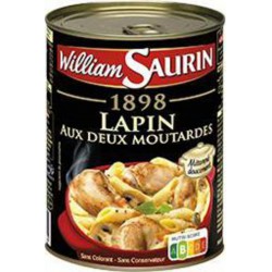 William Saurin 1898 - Lapin aux deux moutardes 400g