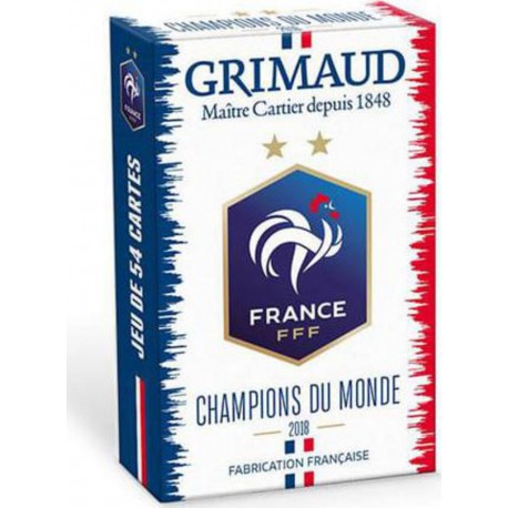 Grimaud FFF - Champion du monde - les cartes de l'Equipe de France de Football - Grimaud - jeu de 54 cartes cartonnées plastifié