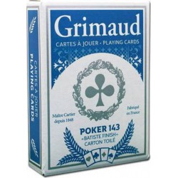 Cartamagic Grimaud Magie 3 JEU BISEAUTÉ - Jeu de 54 cartes toilées plastifiées - format poker - 4 index standards