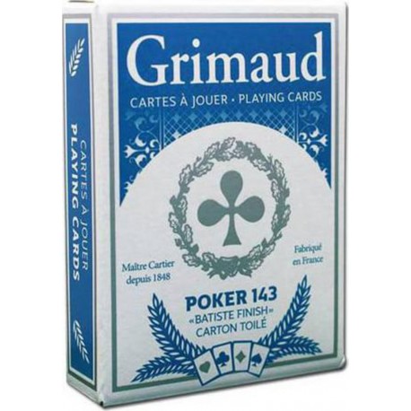 Cartamagic Grimaud Magie 3 JEU BISEAUTÉ - Jeu de 54 cartes toilées plastifiées - format poker - 4 index standards